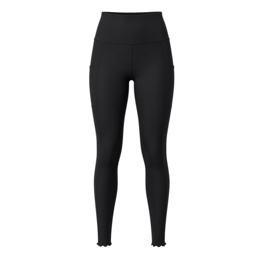 JoyLab Leggings Womens XS Black Good Scalloped Hem High Rise Side Pockets Active